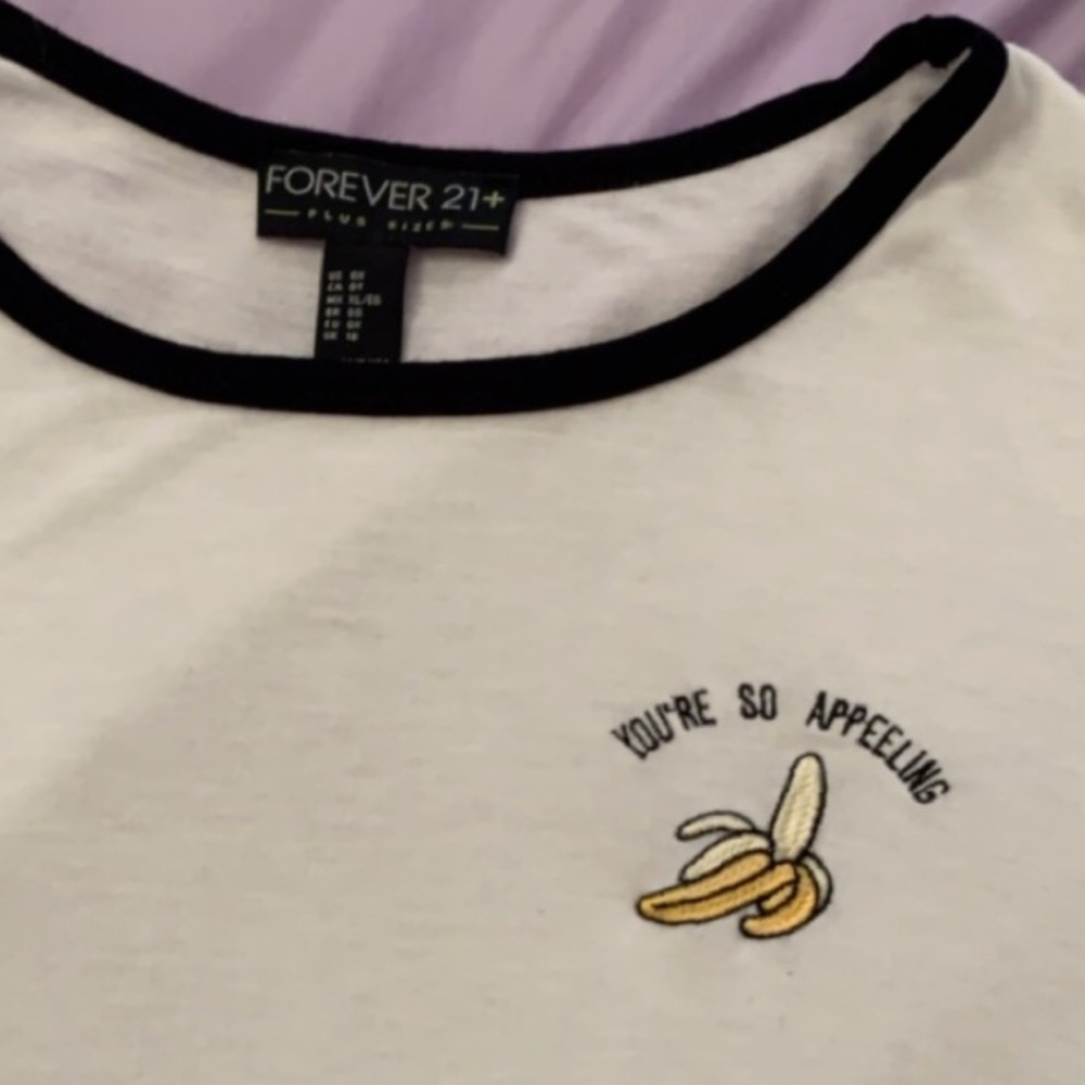 Forever 21 graphic plus size ringer t shirt